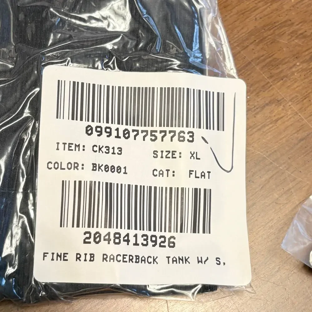 J Crew Fine Rib Racerback Tank Top XL Black NWT Shirt CK313 J.Crew